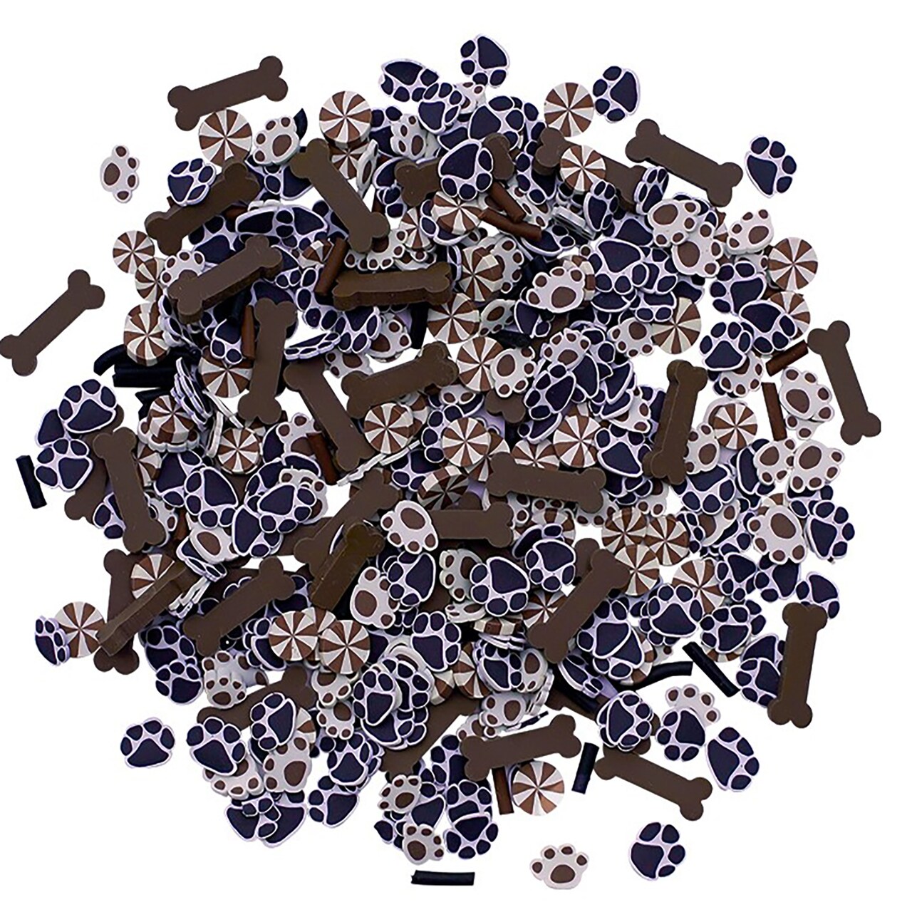 Buttons Galore Sprinkletz Embellishments for Crafts, Tiny Polymer Clay Shapes & Unique Designs - Dogs - 3 Pack